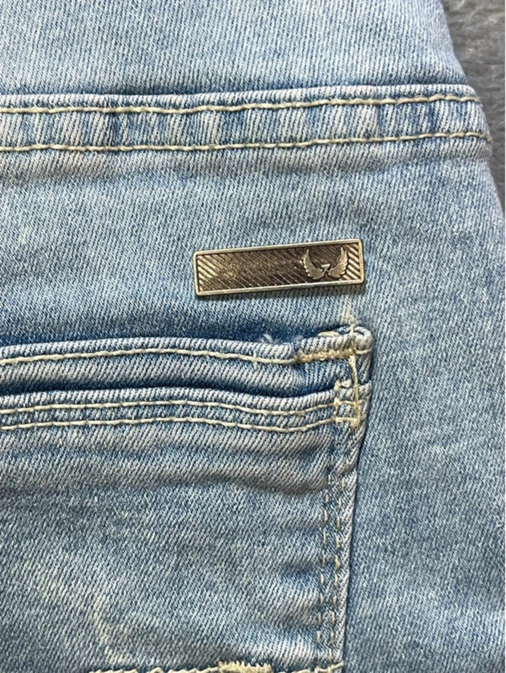 Nick Danger Mens Stretch Denim Shorts W34 Light Wash Built For Comfort Jorts - Picture 4 of 9
